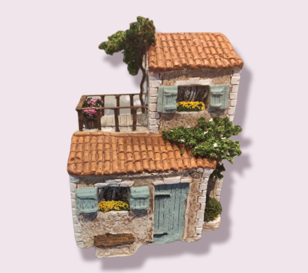 Maison avec terrasse en bleu - Atelier Roman