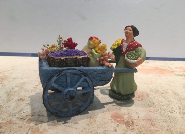 Charreton de fleurs - Atelier Dubost - crèches provençales