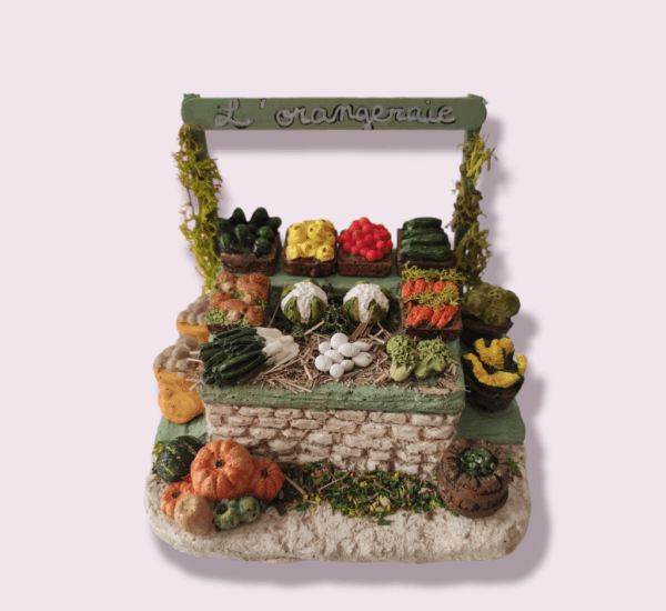 Etal des fruits et légumes - décor de crèche