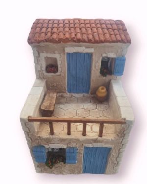 Maison avec toit terrasse bleu - atelier Roman